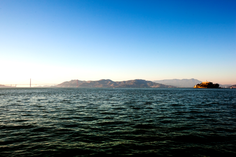 View from the ferry to Alcatraz