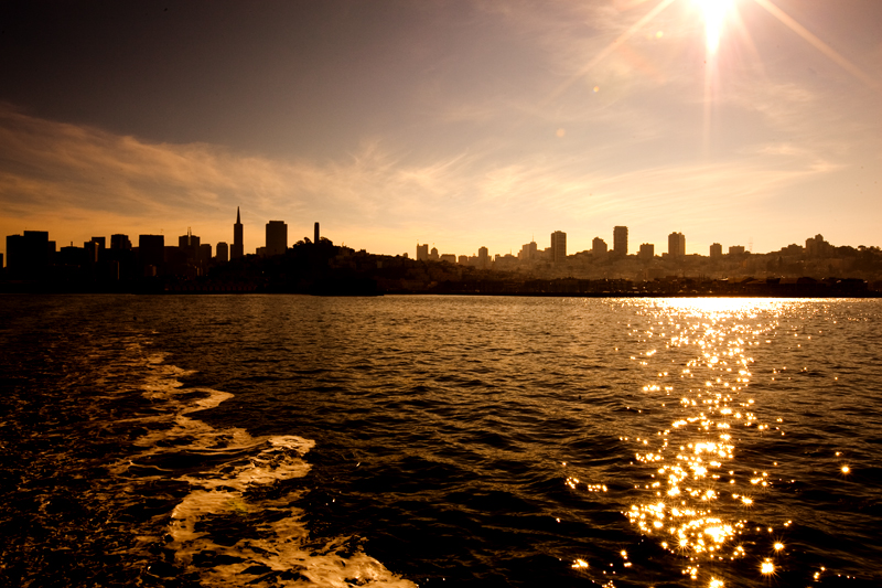 View from the ferry to Alcatraz