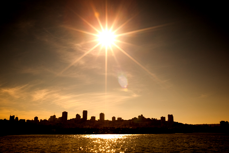 View from the ferry to Alcatraz