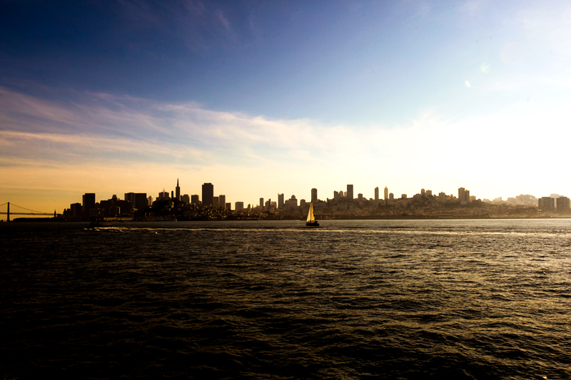 View from the ferry to Alcatraz