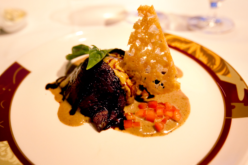 Portobello mushroom appetizer at Palo - Disney Dream