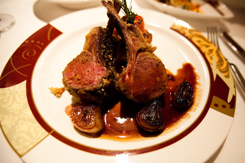 Oregano and Parmesean Crusted Rack of Lamb at Palo - Disney Dream