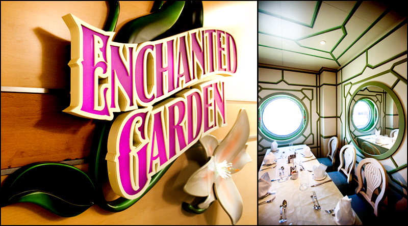 Lunch buffet at Enchanted Garden on the Disney Dream