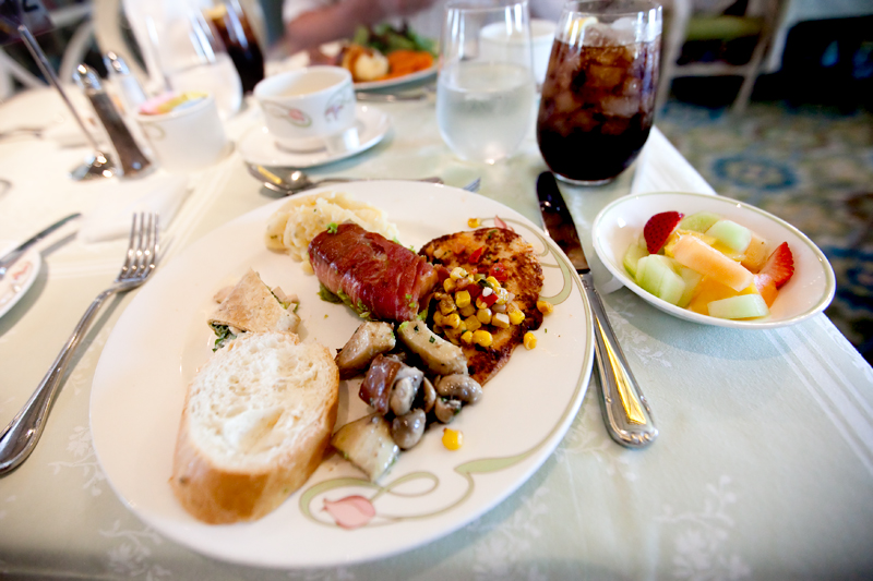 Lunch buffet at Enchanted Garden on the Disney Dream