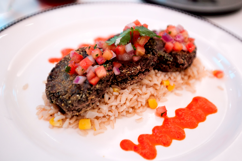 Black Bean Chipotle Cakes at Animator's Palate