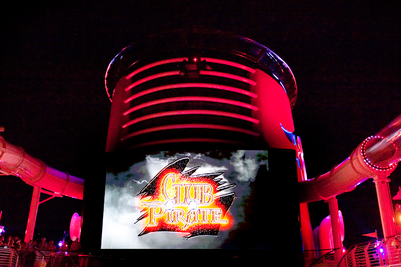 Pirates Fireworks Show on Pool Deck on the Disney Dream