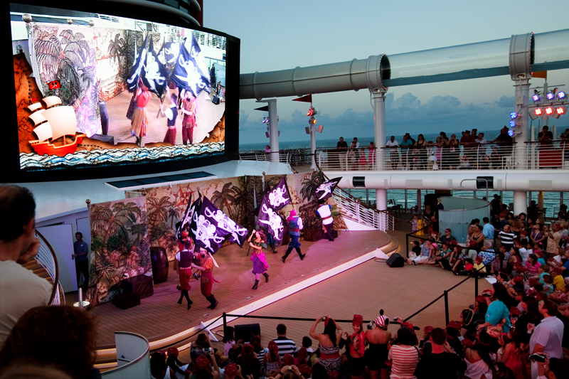 Pirate Club Show on Pool Deck on the Disney Dream