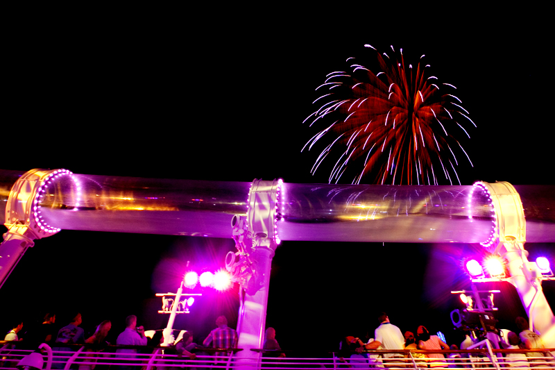 Pirates Fireworks Show on Pool Deck on the Disney Dream