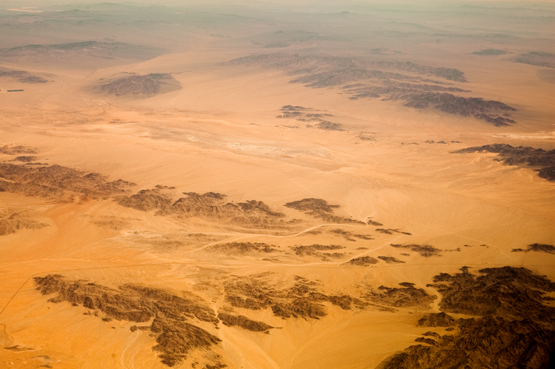 Cruising over Southern California in A Boeing 737.