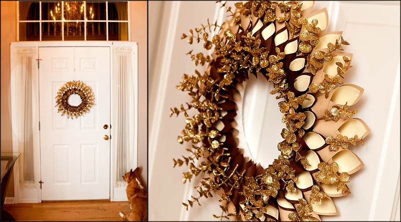 How to make a paper wreath for Christmas