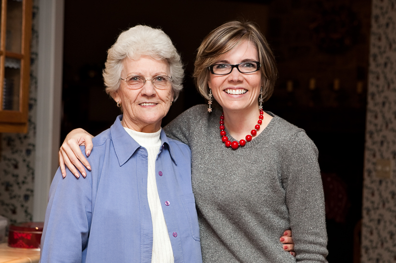 Photos of family at Thanksgiving dinner