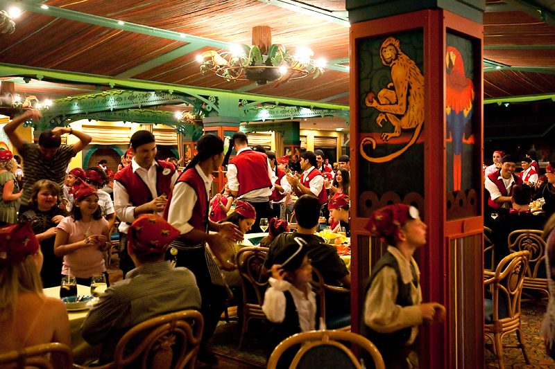 Pirate night dinner aboard the Disney Magic Cruise Ship