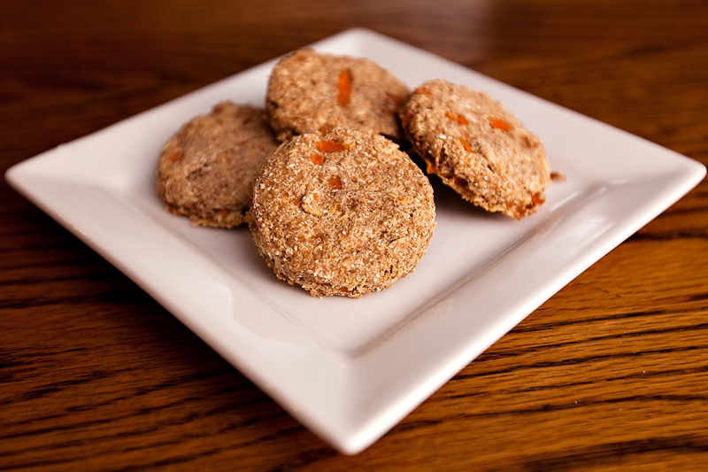 Apple and Carrot Homemade dog biscuits.