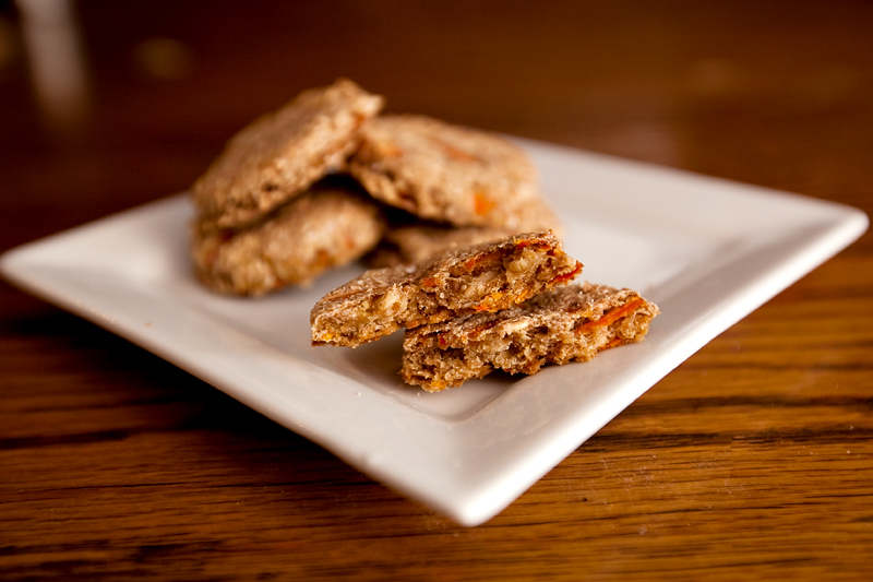 Apple and Carrot homemade dog biscuits.