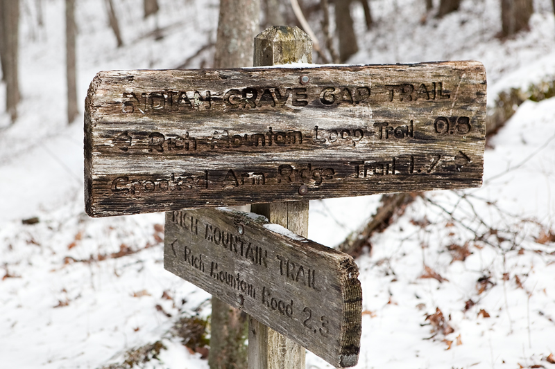 Rich Mountain Loop Trail in the winter - Cades Cove in the Smoky Mountains