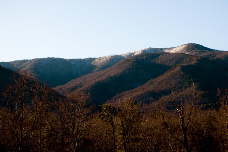 Rich Mountain Loop Trail in the winter - Cades Cove in the Smoky Mountains