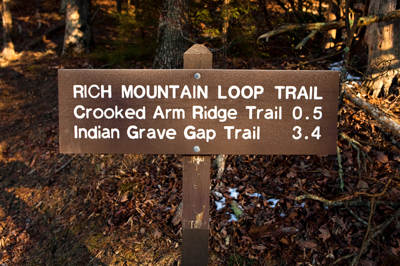 Rich Mountain Loop Trail in the winter - Cades Cove in the Smoky Mountains