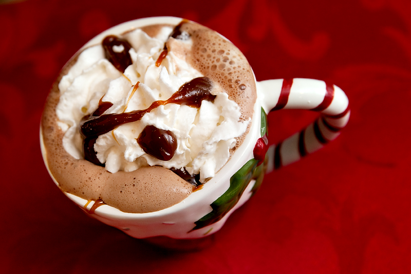 Homemade Salted Caramel Cocoa on Christmas Eve