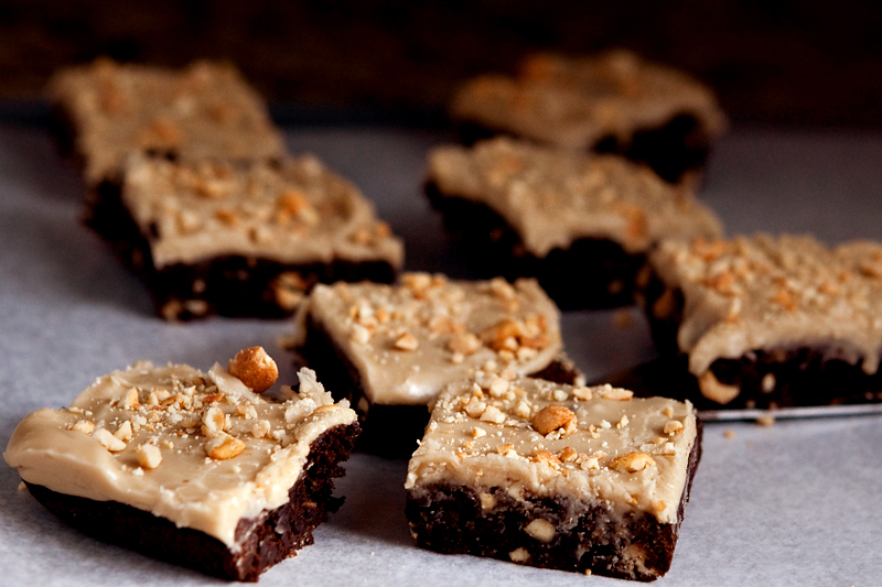 Carob brownies with caramel icing - substitute for chocolate!