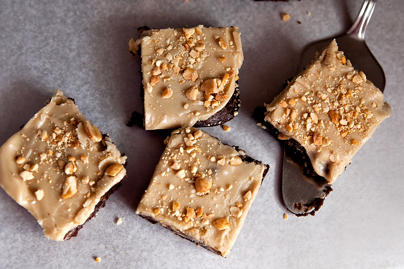 Carob brownies with caramel icing - substitute for chocolate!