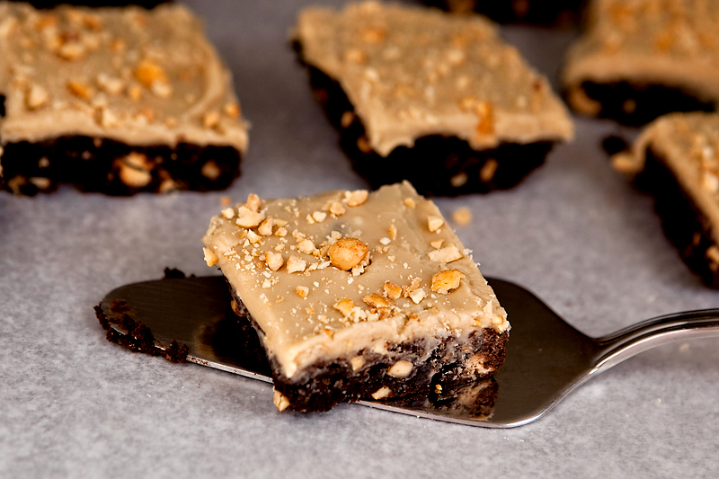 Carob brownies with caramel icing - substitute for chocolate!