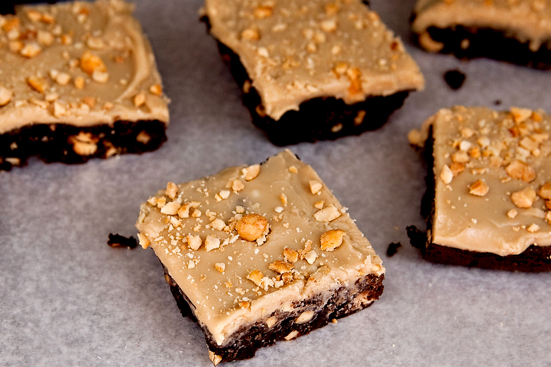 Carob brownies with caramel icing - substitute for chocolate!