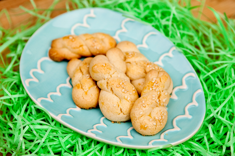 hand-shaped greek easter cookies