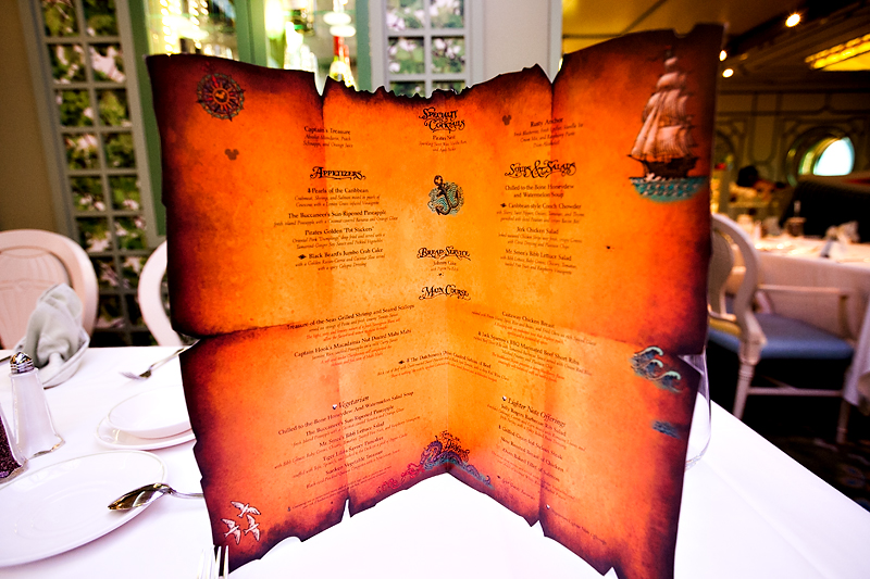 disney cruise pirate night menu