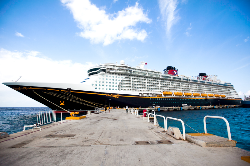 Disney Fantasy ship docked at Cozumel