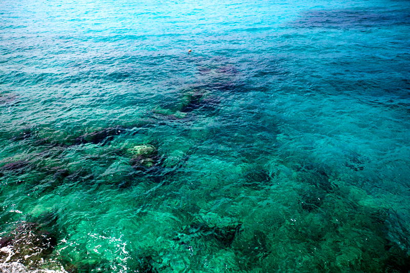 color of the water in cozumel