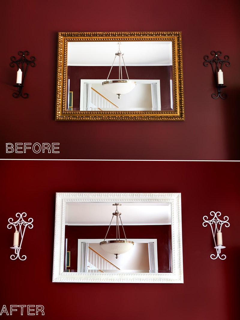 Update an Old Mirror Frame | DIY Painting Tutorial - Brownie Bites Blog