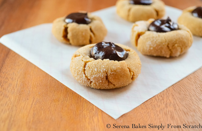 Peanut Butter Fudge Thumb Print Cookies