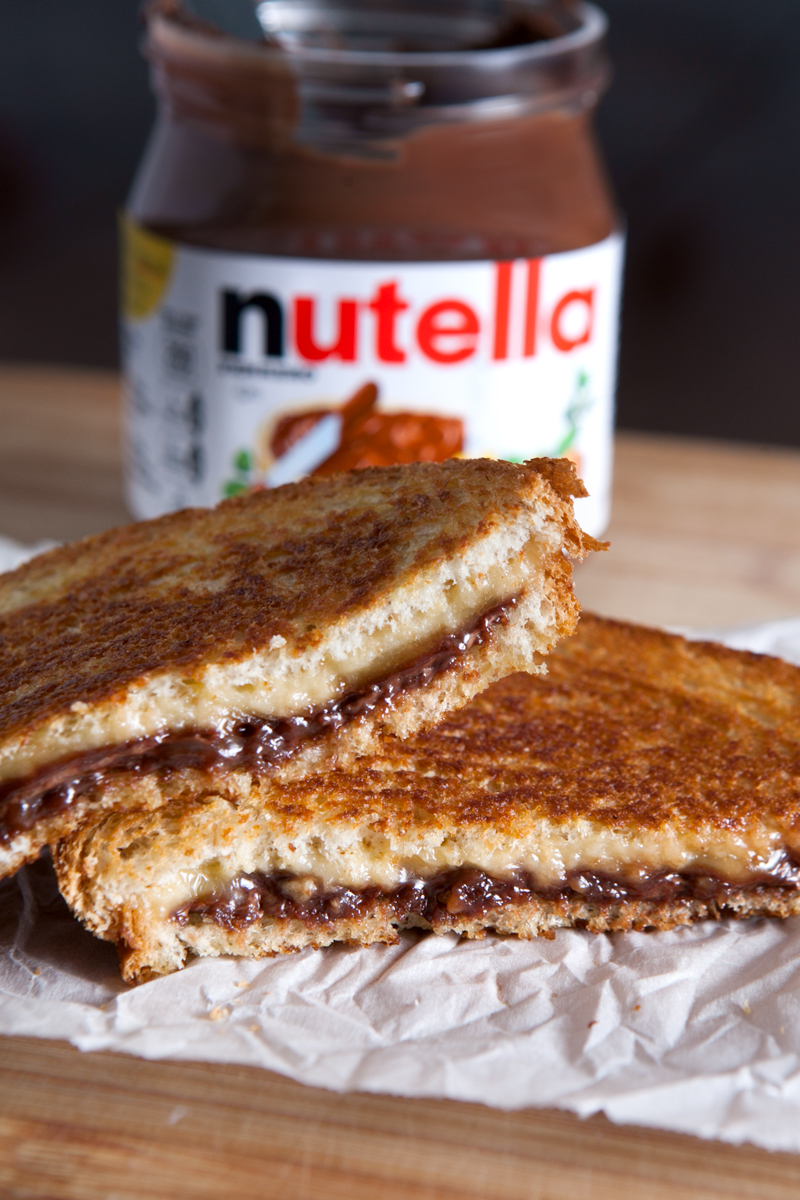 Grilled Nutella and gouda cheese sandwich - yes, really. Apparently this is a thing in Germany?
