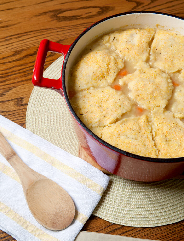 Ham and Bean Stew Cassoulet with Cornmeal Dumplings. This is so easy to make, yields a TON of food, and is SO SO SO GOOD!