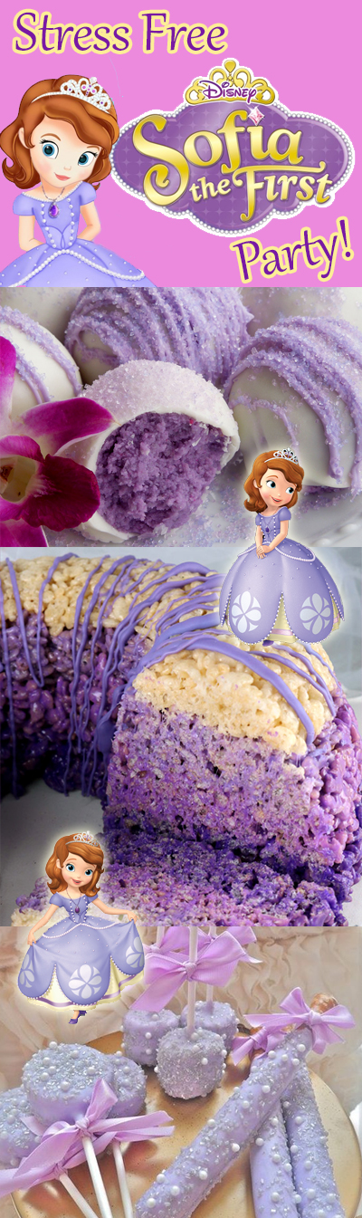 A round-up of EASY PEASY ideas for throwing a stress free and adorable Sofia the First party!