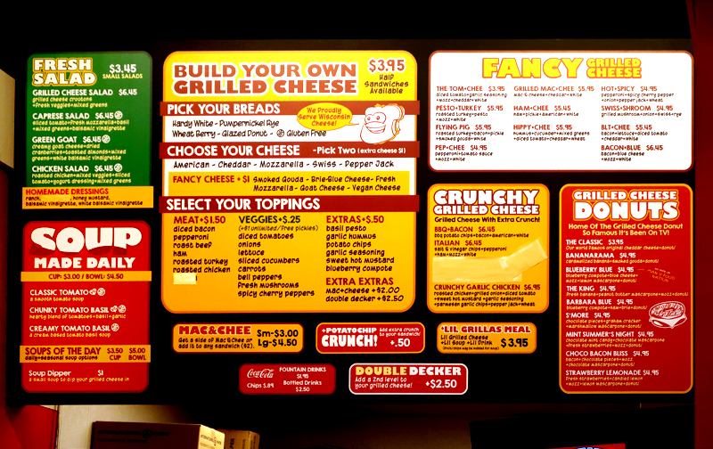 Tom and store chee menu