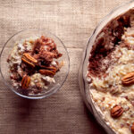 German Chocolate Cake Trifle - one of my favorite semi-homemade desserts using a cake mix combined with scratch made German chocolate mousse and coconut pecan filling.