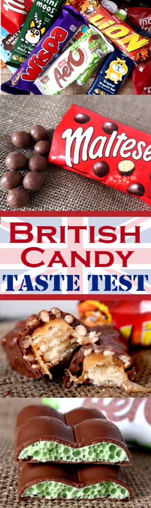 Trying British Candy TASTE TEST! We try all kinds of popular British candy and chocolate like Maltesers, Wispa, Aero, Drifter, Lion, Mars, and more!