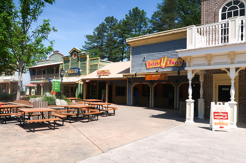 What To Do At Stone Mountain Park review - our day at the park with our toddler and baby riding the train, seeing the dinosaurs, and enjoying the sunshine.