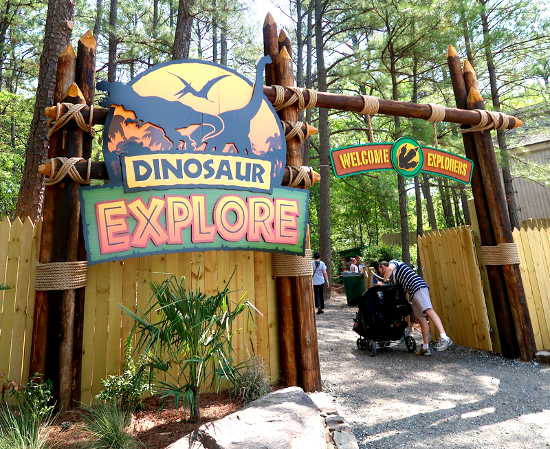 What To Do At Stone Mountain Park review - our day at the park with our toddler and baby riding the train, seeing the dinosaurs, and enjoying the sunshine.