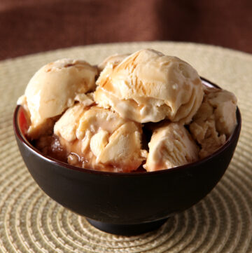 Butterbeer Ice Cream inspired by the ubiquitous beverage of choice of the Harry Potter gang. My version of this dessert uses cooked down cream soda and has a nice boozy kick - just enough to give it a refined adult friendly flavor.