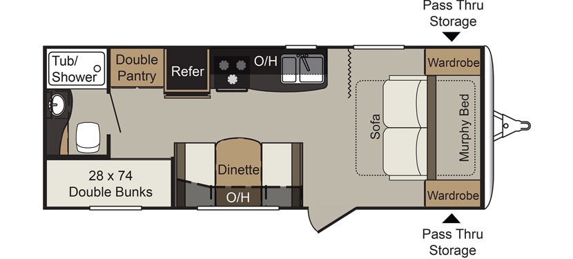 Keystone Passport 238ML Floor Plan