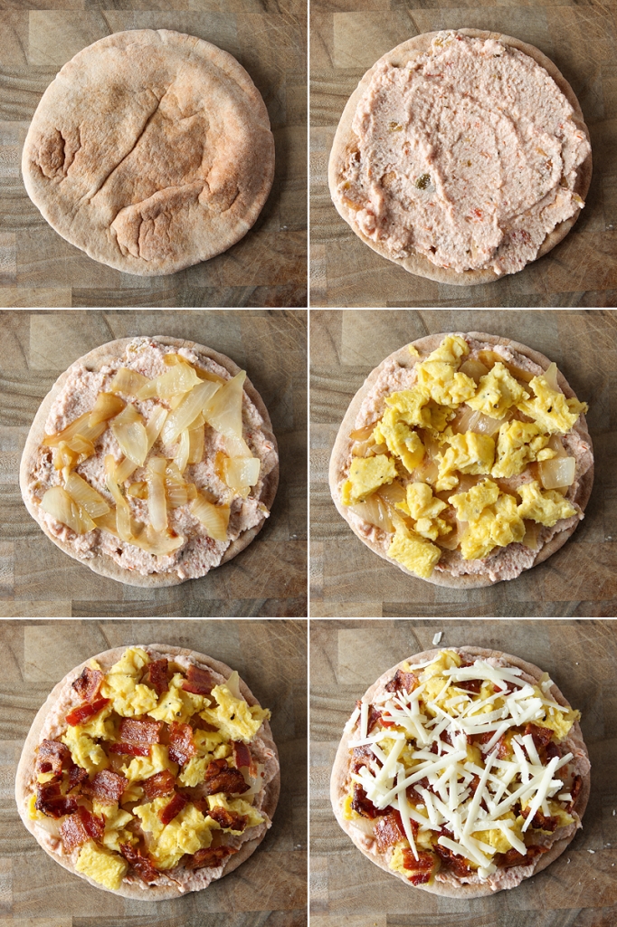 Easy Breakfast Pita Pizzas Step By Step