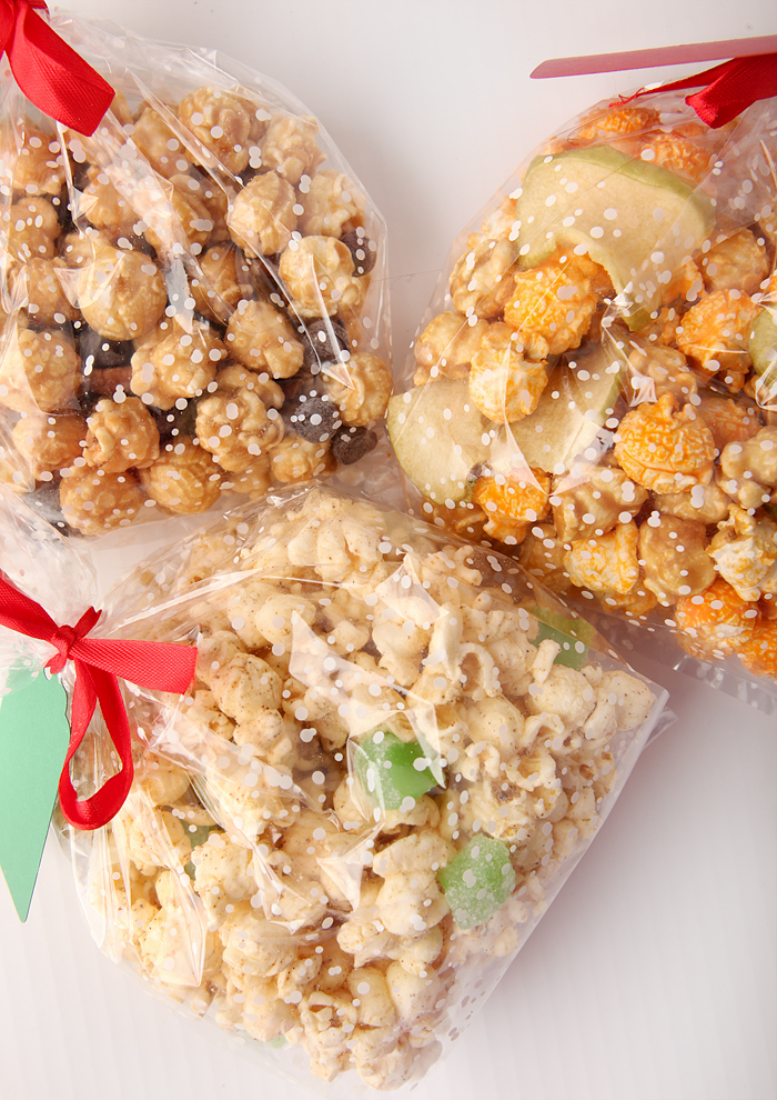 How to doctor up packaged flavored popcorn into a fun mix. Great homemade holiday gift idea!