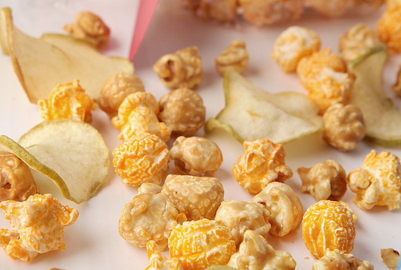 How to doctor up packaged flavored popcorn into a fun mix. Great homemade holiday gift idea!