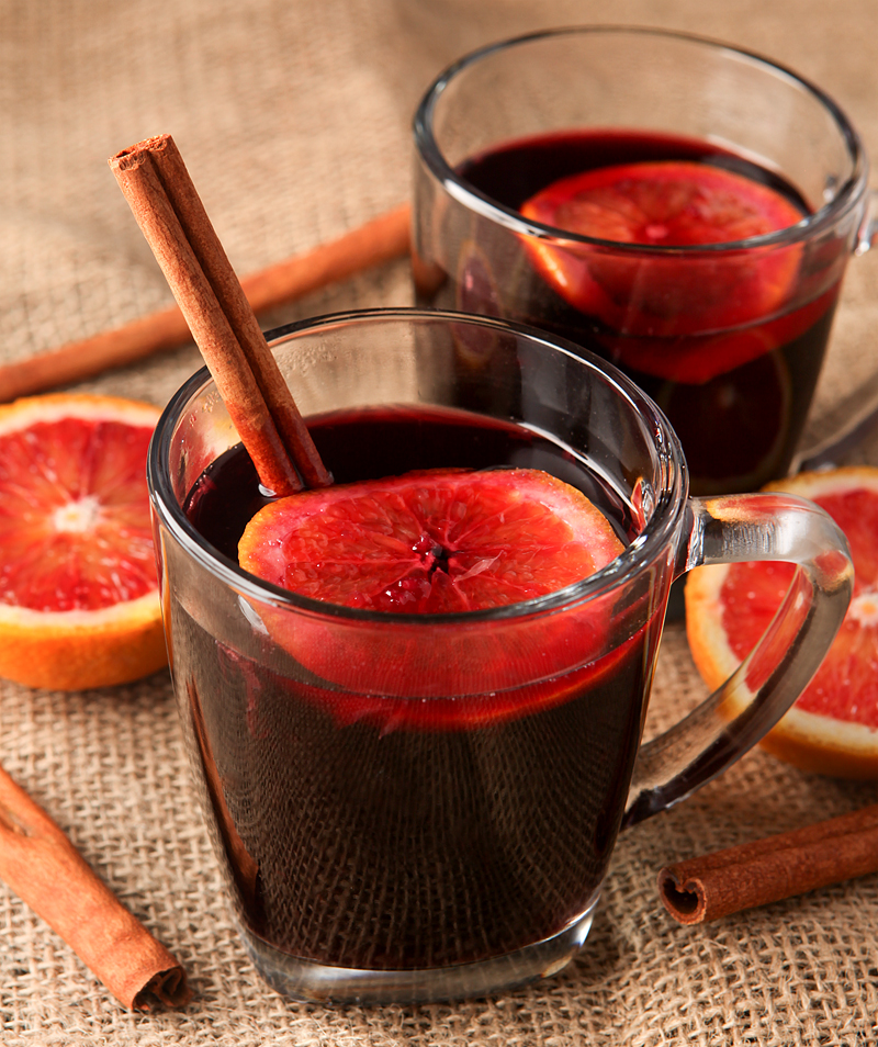 A classic mulled wine recipe gets a slight twist with lovely tart blood oranges.