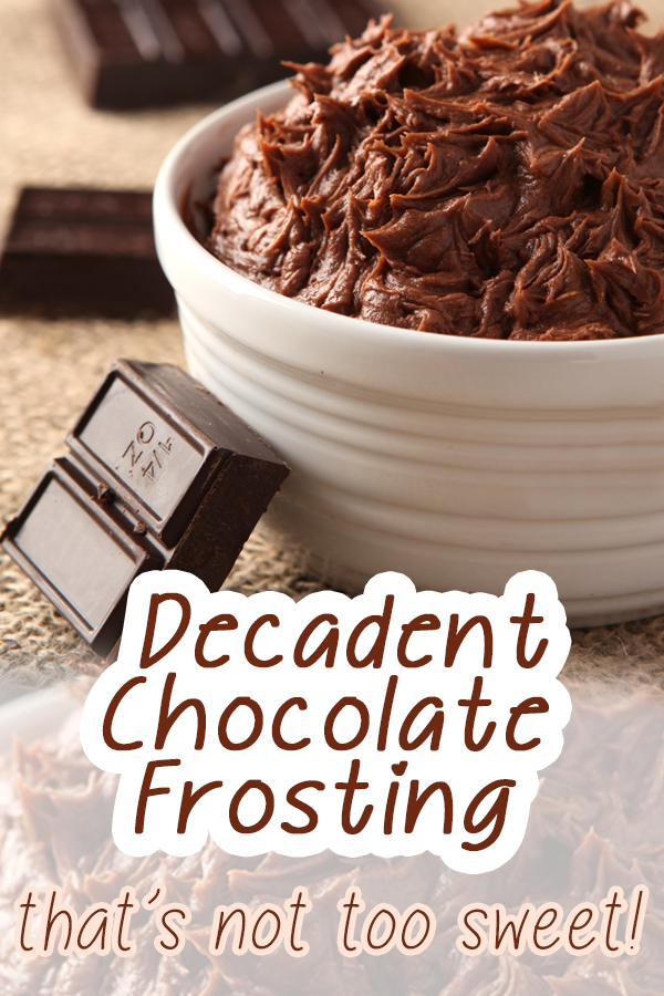 not too sweet chocolate frosting