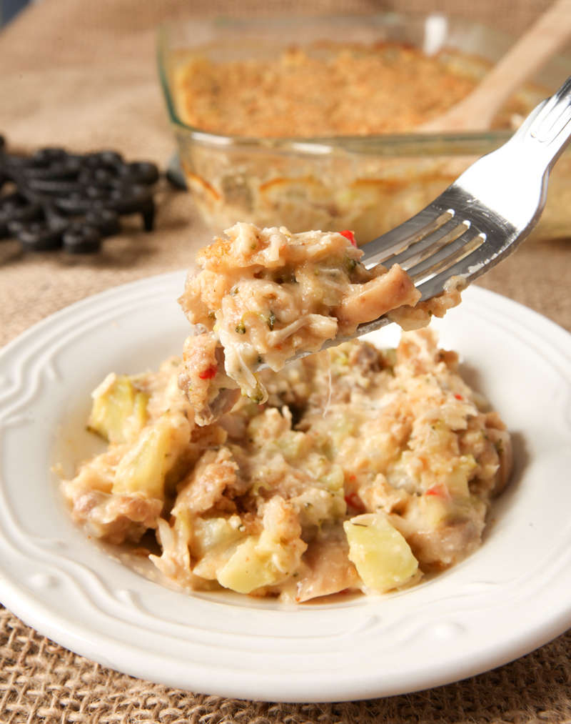 Easy Dinner Idea: easy cheesy broccoli chicken casserole with NO canned soup!