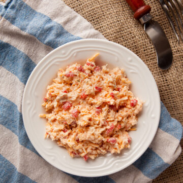 Lighter Pimento Cheese - a Southern staple with half the calories of the original!