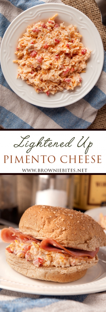 Lighter Pimento Cheese - a Southern staple with half the calories of the original!